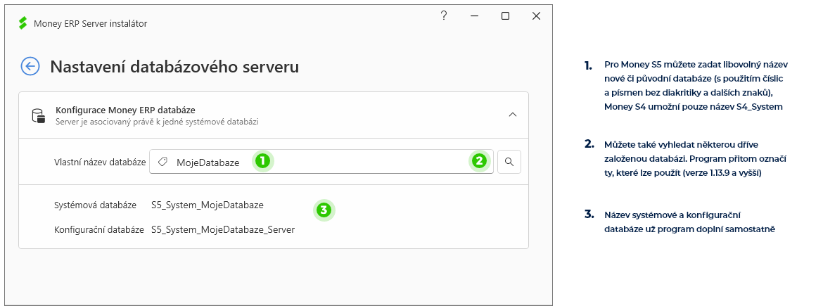 Nastavení databázového serveru